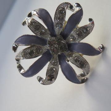 Purple Flower Ring/ Large Flowr Ring/ Purple Ring/Flower Ring
