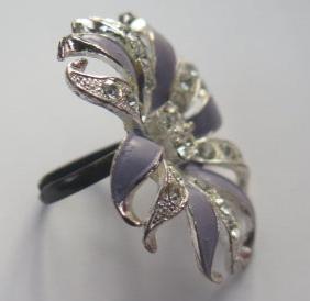 Purple Flower Ring/ Large Flowr Ring/ Purple Ring/Flower Ring
