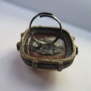 Brown Rectangle Ring/ Large Brown Ring/ Brown Ring