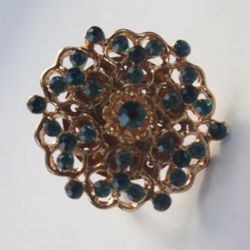 Blue Rhinestone Ring/ Large Blue Rhinestone Ring/ Blue Ring
