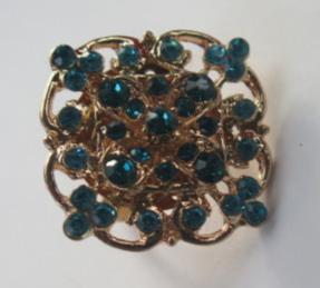 Blue Sparkling Rhinestone Ring/ Blue Square Rhinestone Ring/ Blue Rhinestone Ring/ Blue Ring