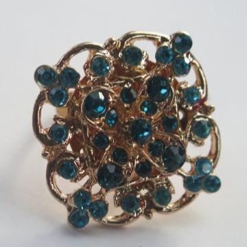Blue Sparkling Rhinestone Ring/ Blue Square Rhinestone Ring/ Blue Rhinestone Ring/ Blue Ring