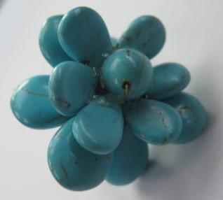 Turquoise Flower Ring/ Turquoise Cocktail Ring/ Flower Ring/Turquoise Flower Cocktail Ring/ Flower Cocktail Ring,