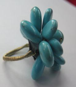 Turquoise Flower Ring/ Turquoise Cocktail Ring/ Flower Ring/Turquoise Flower Cocktail Ring/ Flower Cocktail Ring,