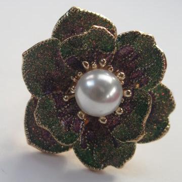 Large Green Flower ring