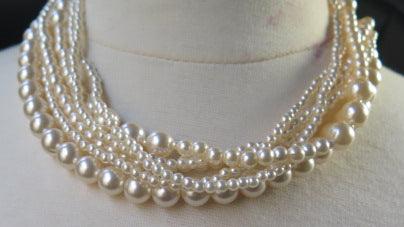 Multilayer string Pearl Necklace
