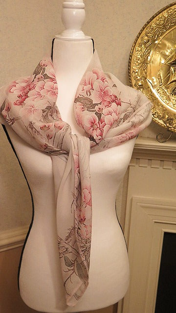 Pink Flower scarf