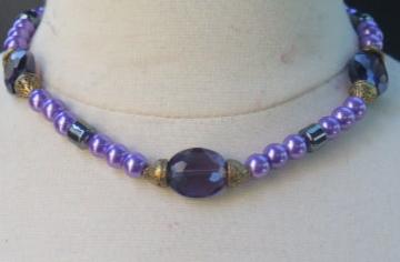 Purple String Necklace