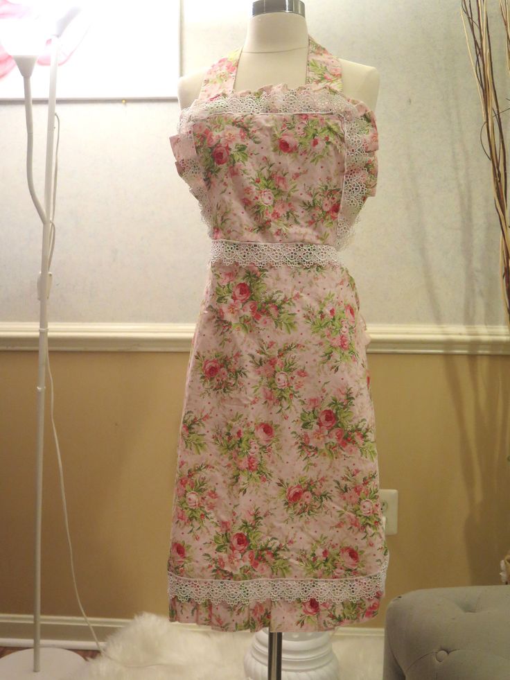 Floral Apron/ Floral Pink Apron/ Kitchen Apron/ Designer Apron