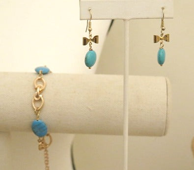 Turquoise Blue earring and macing earring