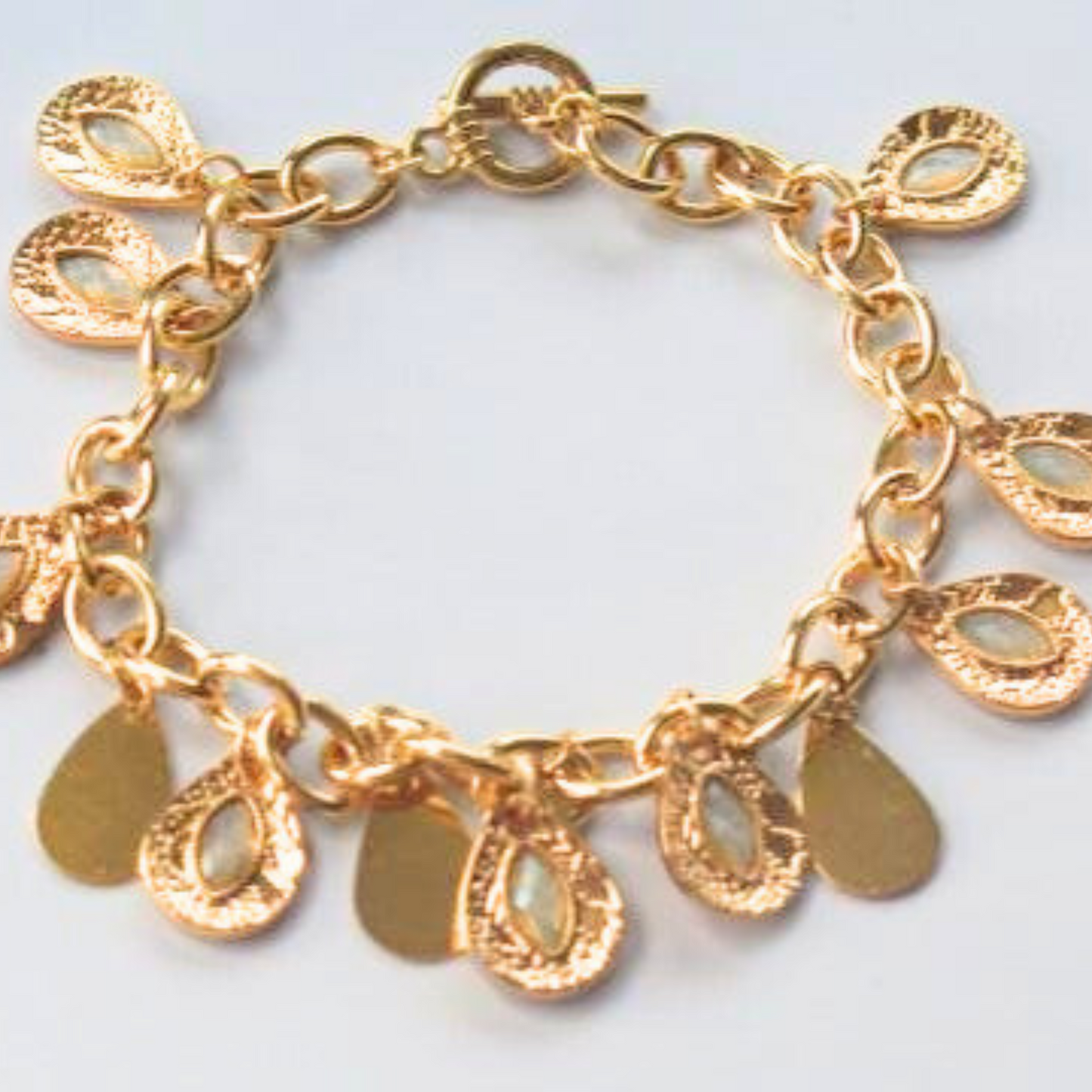 Gold Charm Bracelet/ Gold Bracelet/ Gold Charm Bracelet for women