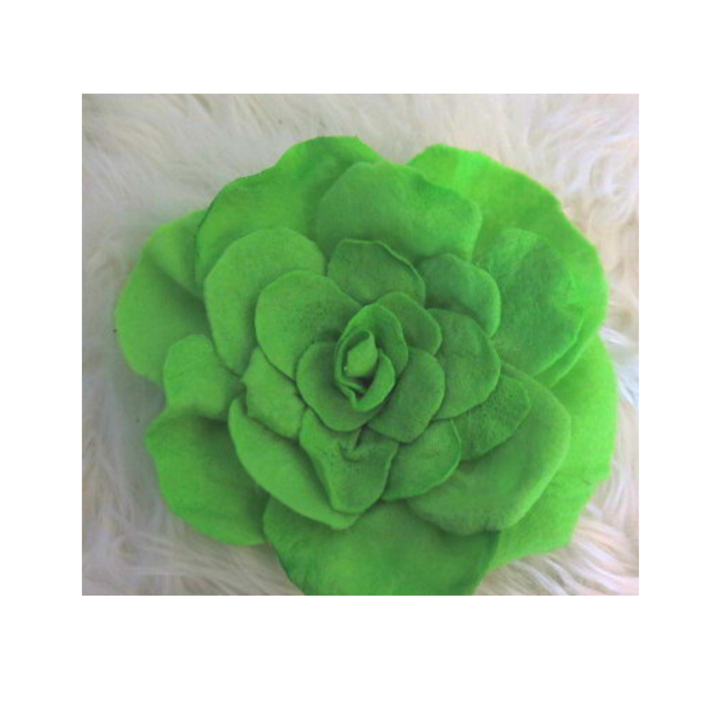 Large Green Flower Brooch/ Lemon Green Flower Brooch/ Green Brooch/ Green Fabric Brooch