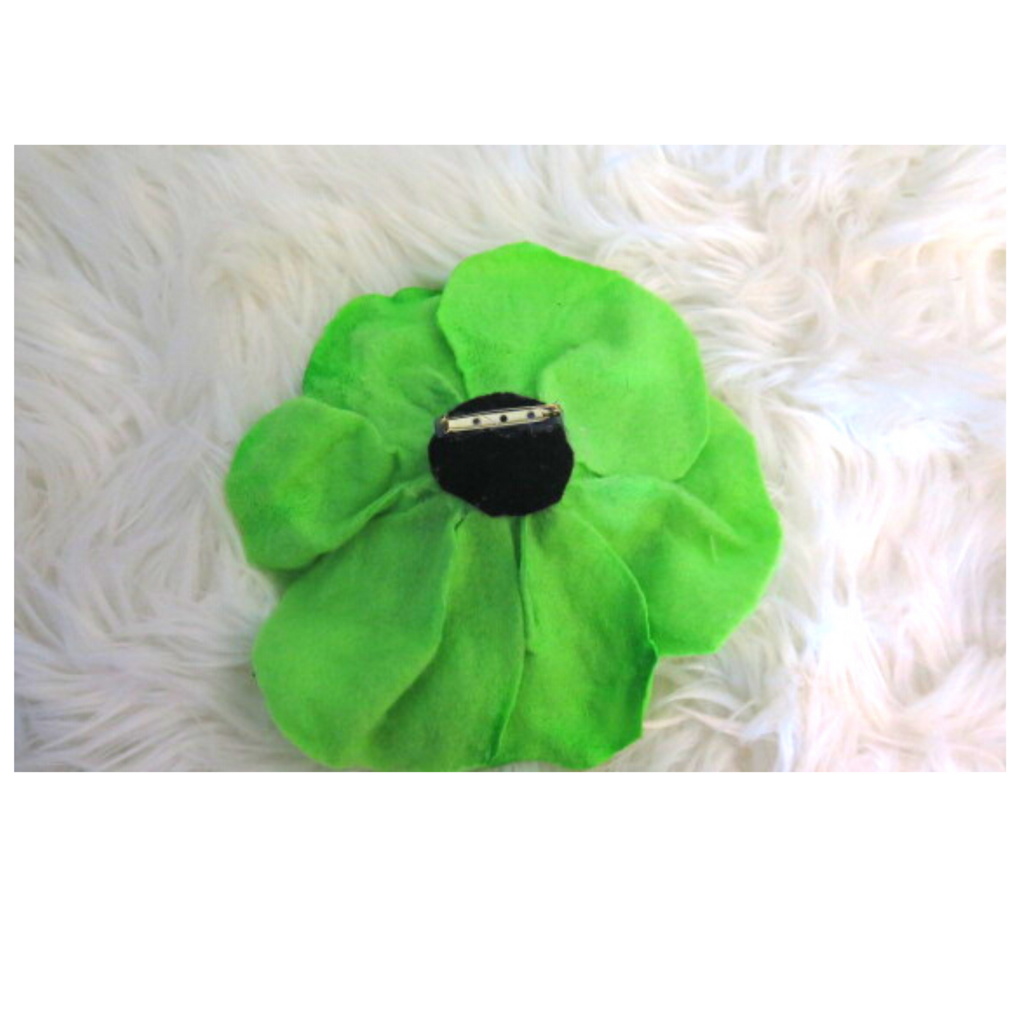 Large Green Flower Brooch/ Lemon Green Flower Brooch/ Green Brooch/ Green Fabric Brooch