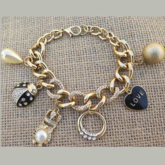 Sparkling Charm Bracelet/ Charm Bracelet/ Rhinestone Bracelet / Bracelet for Women