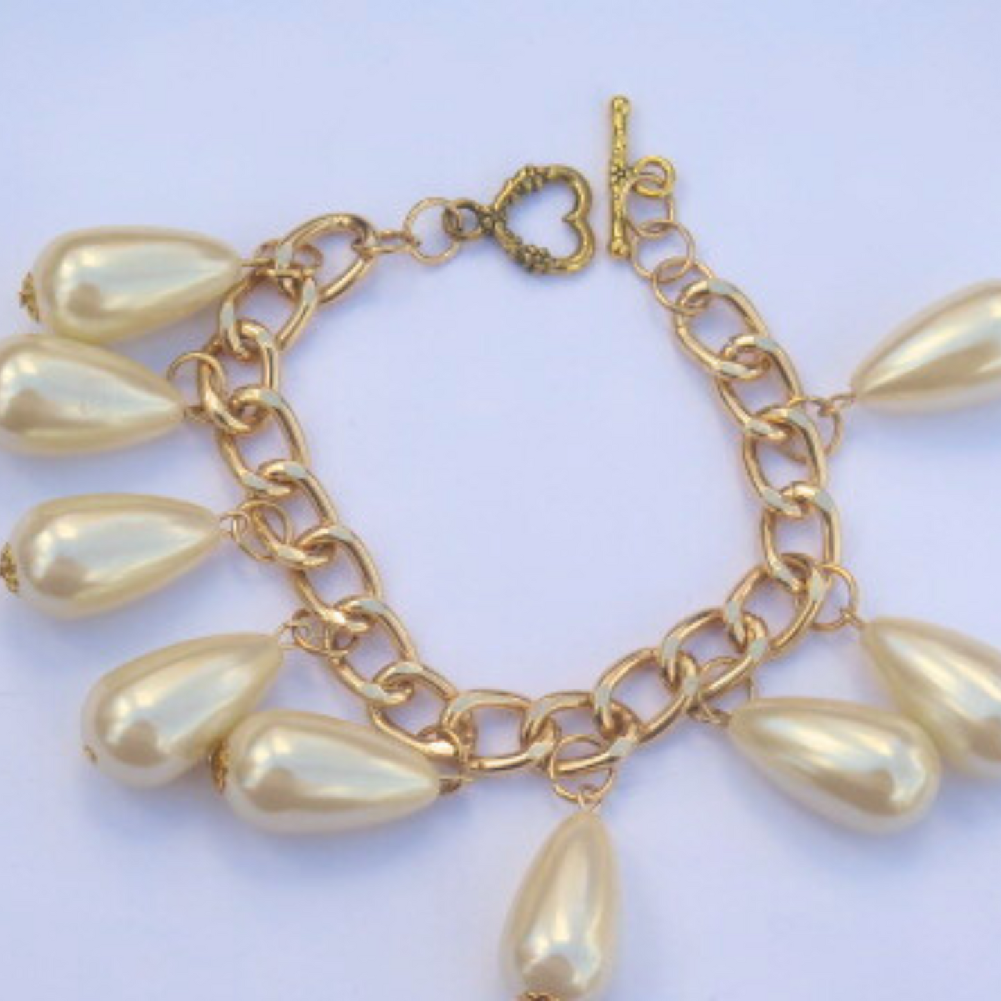 Pearl Charm Bracelet/ Pearl Bracelet/ Bracelet for Women/ Pearl Bracelet.