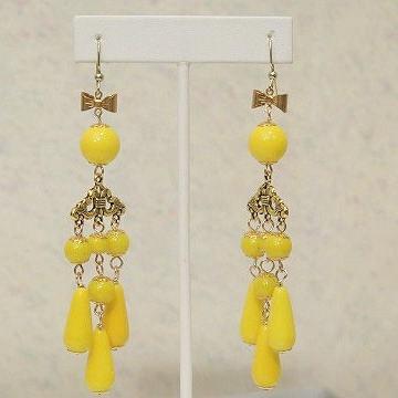 yellow vintage earring for women