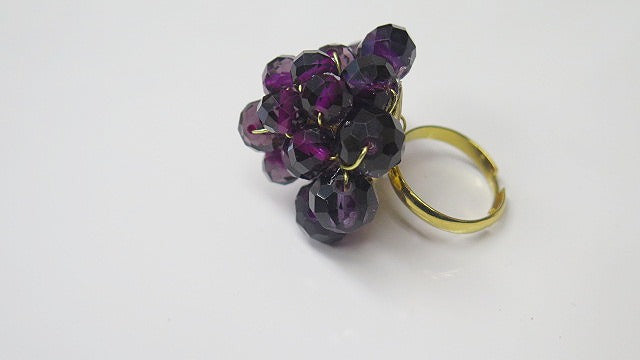 dark purple cluster ring