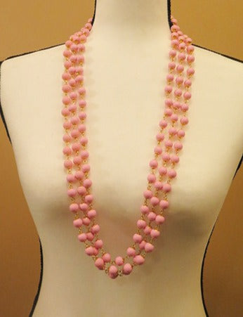 multilayer pink necklace for women