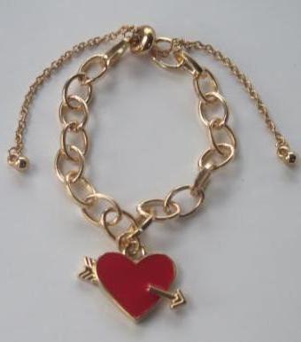 Red Heart Charm Bracelet