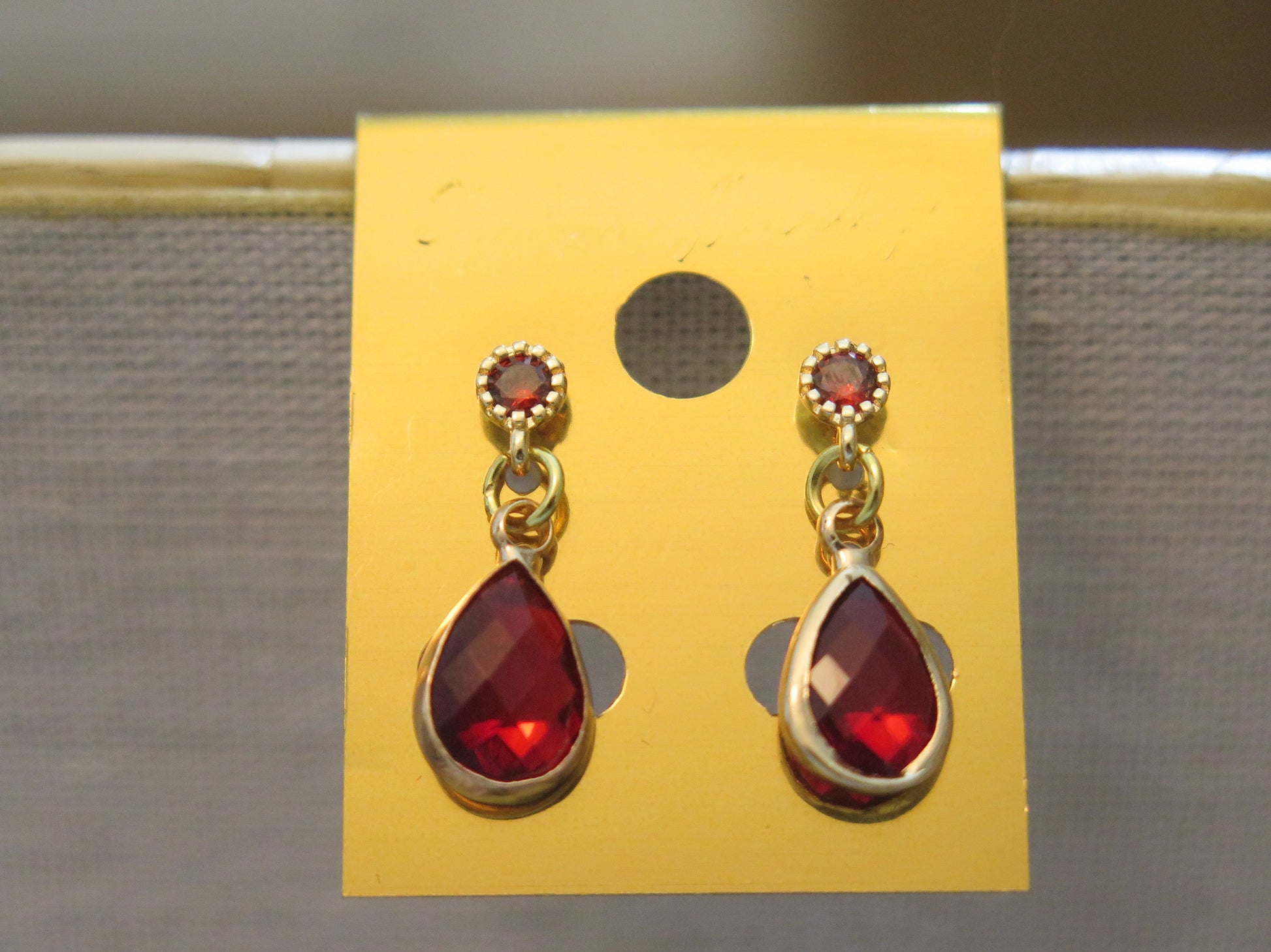 simple red earring for women
