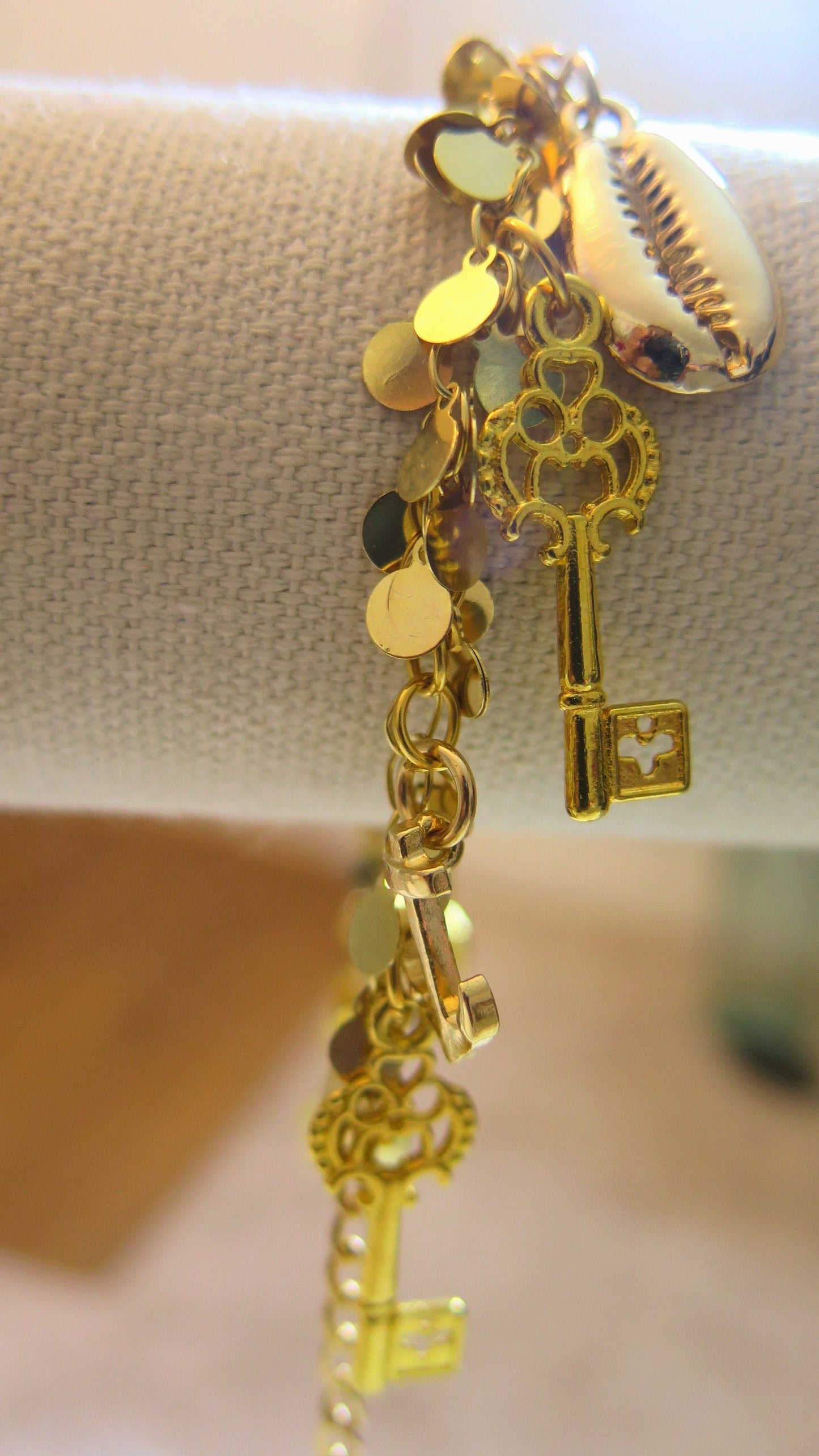 unique Gold charm bracelet
