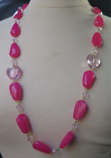 variety pink necklce