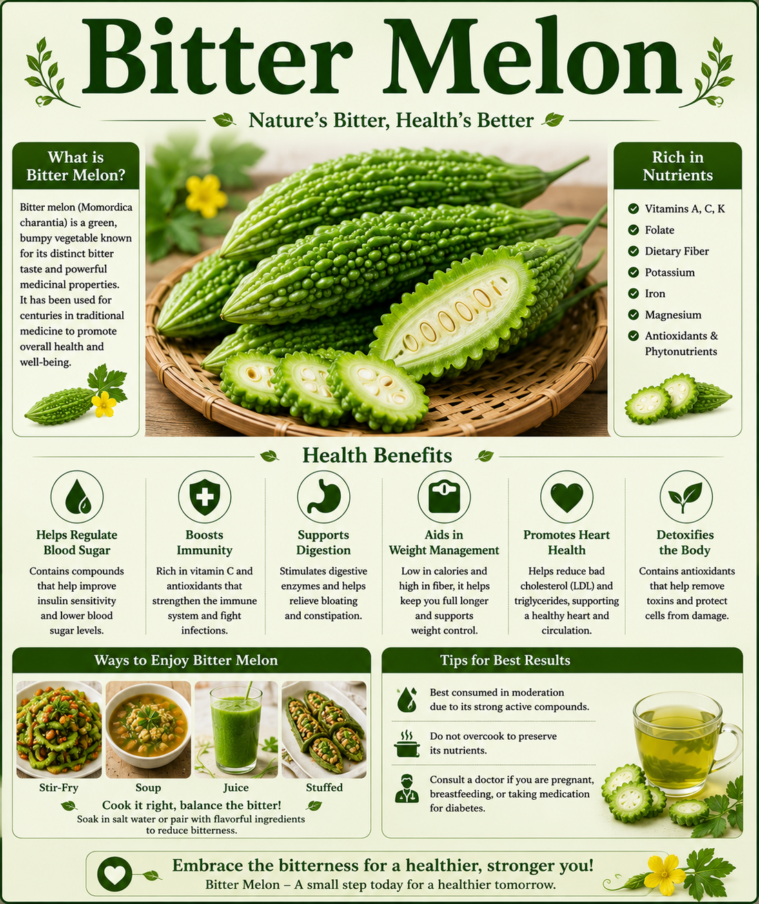 Bitter Melon Benefits, Nutrition, Uses & Wellness Guide