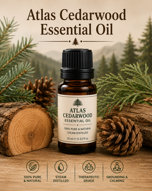 Atlas Cedarwood Essential Oil Benefits, Uses, Safety & Wellness Gui