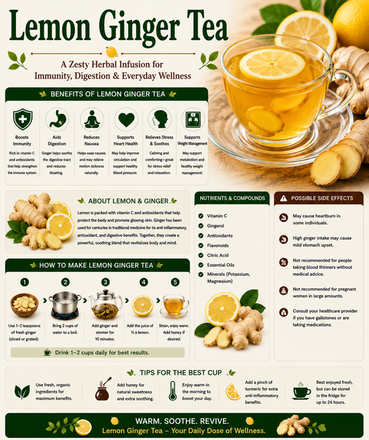 Lemon Ginger Tea Benefits, Uses, Side Effects & How to Make Lemon Ginger Tea at Home