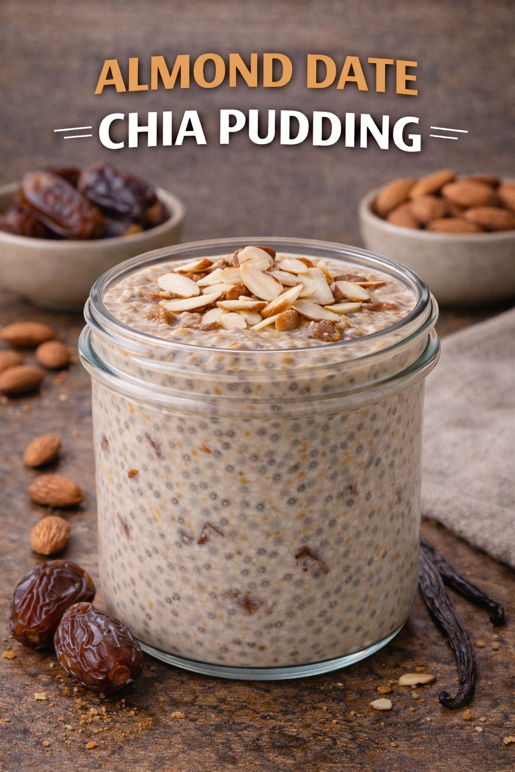 ALMOND DATE CHIA PUDDING