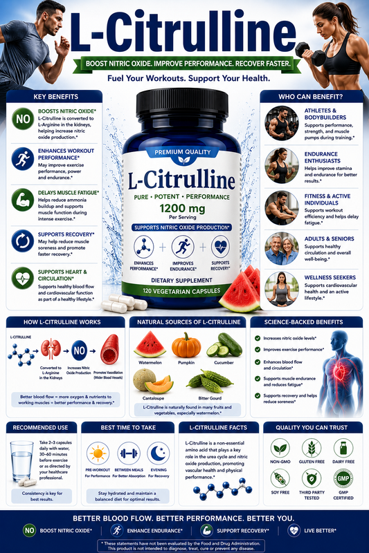 L-Citrulline: Benefits, Uses, Side Effects & Safety Guide