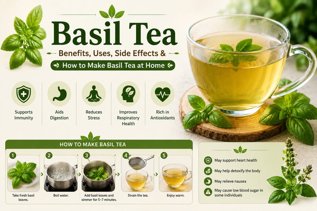 Basil Tea Benefits, Uses, Side Effects & How to Make Basil Tea at Home