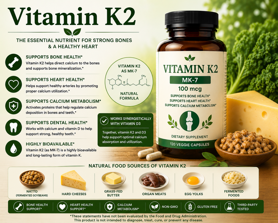 Vitamin K2: Benefits, Uses, Side Effects & Safety