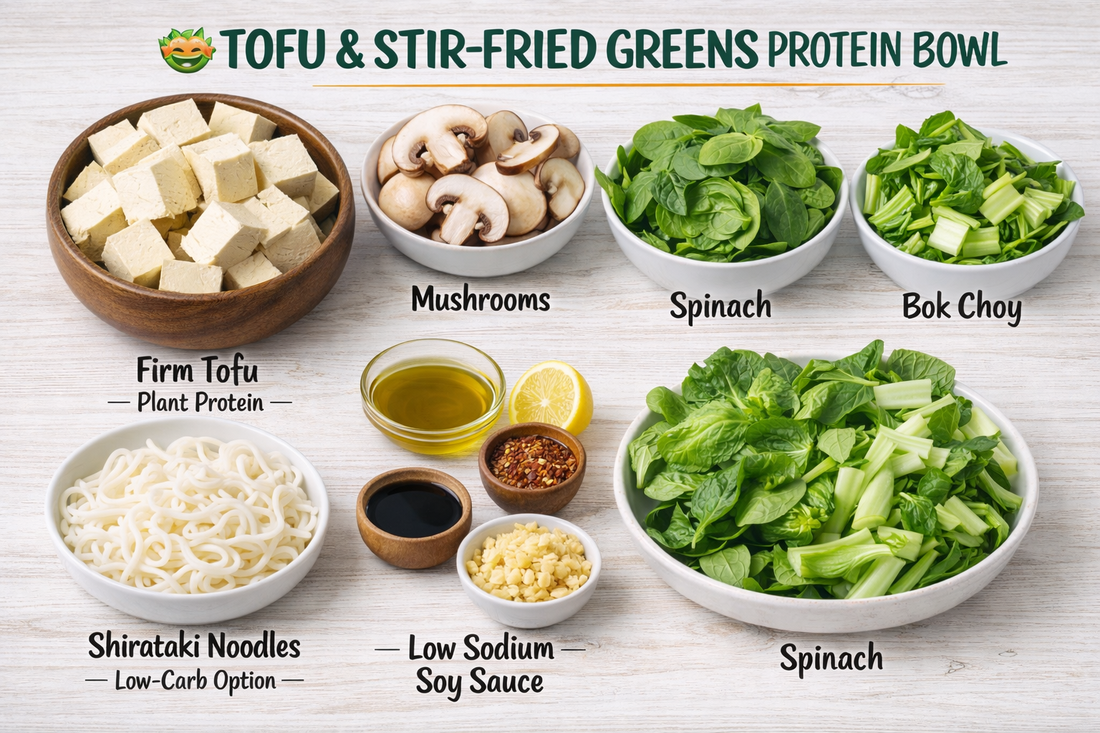 🥗 TOFU & STIR-FRIED GREENS PROTEIN BOWL