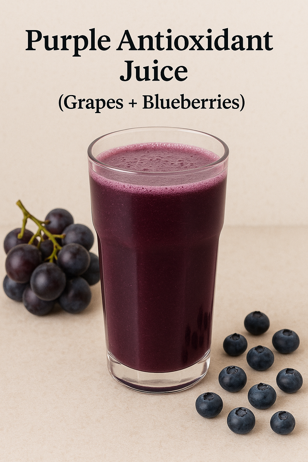 Purple Antioxidant Juice (Grapes + Blueberries)
