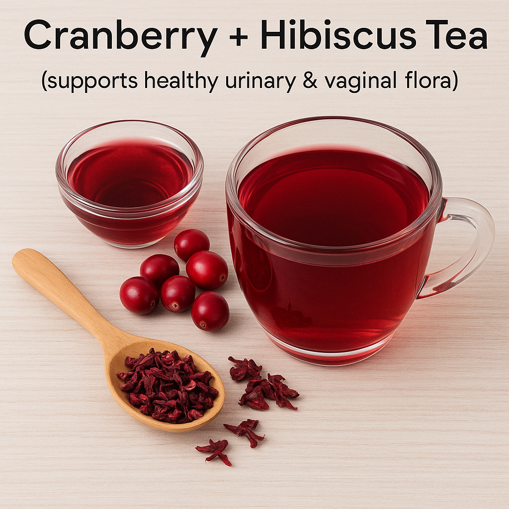 Cranberry + Hibiscus Tea (supports healthy urinary & vaginal flora)
