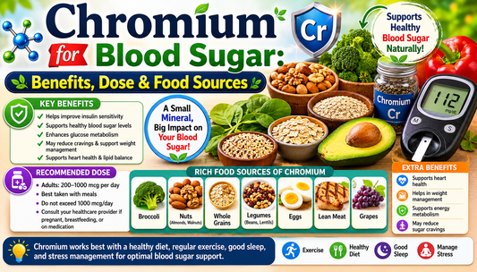 Chromium for Blood Sugar: Benefits, Dose & Food Sources