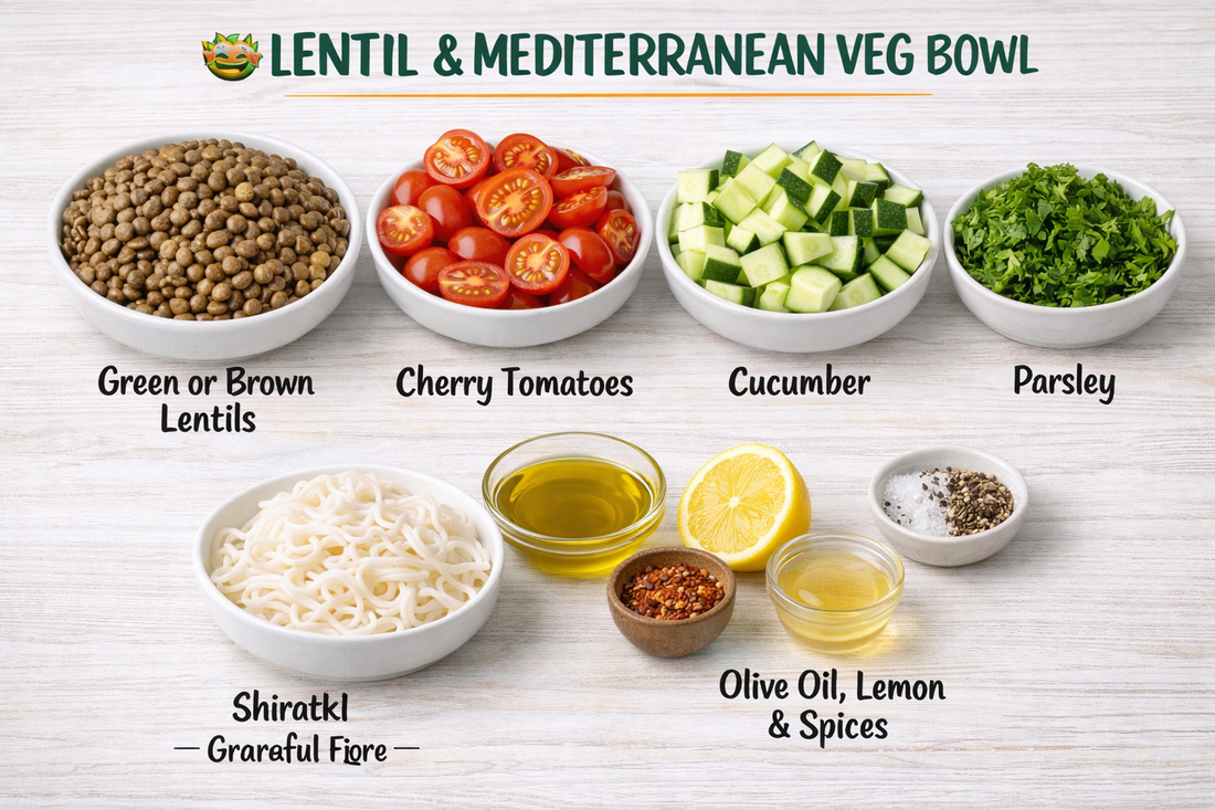 🥗 LENTIL & MEDITERRANEAN VEG BOWL