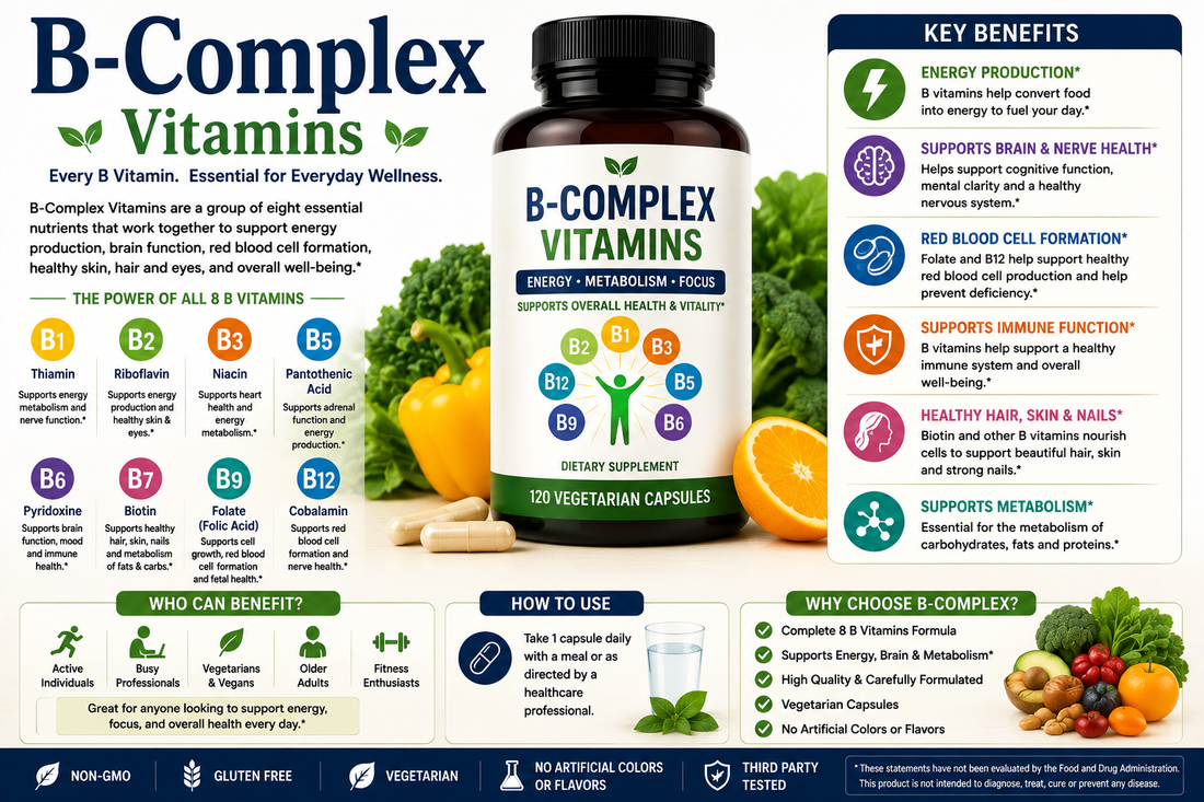 B-Complex Vitamins: Benefits, Uses, Side Effects & Safety Guide