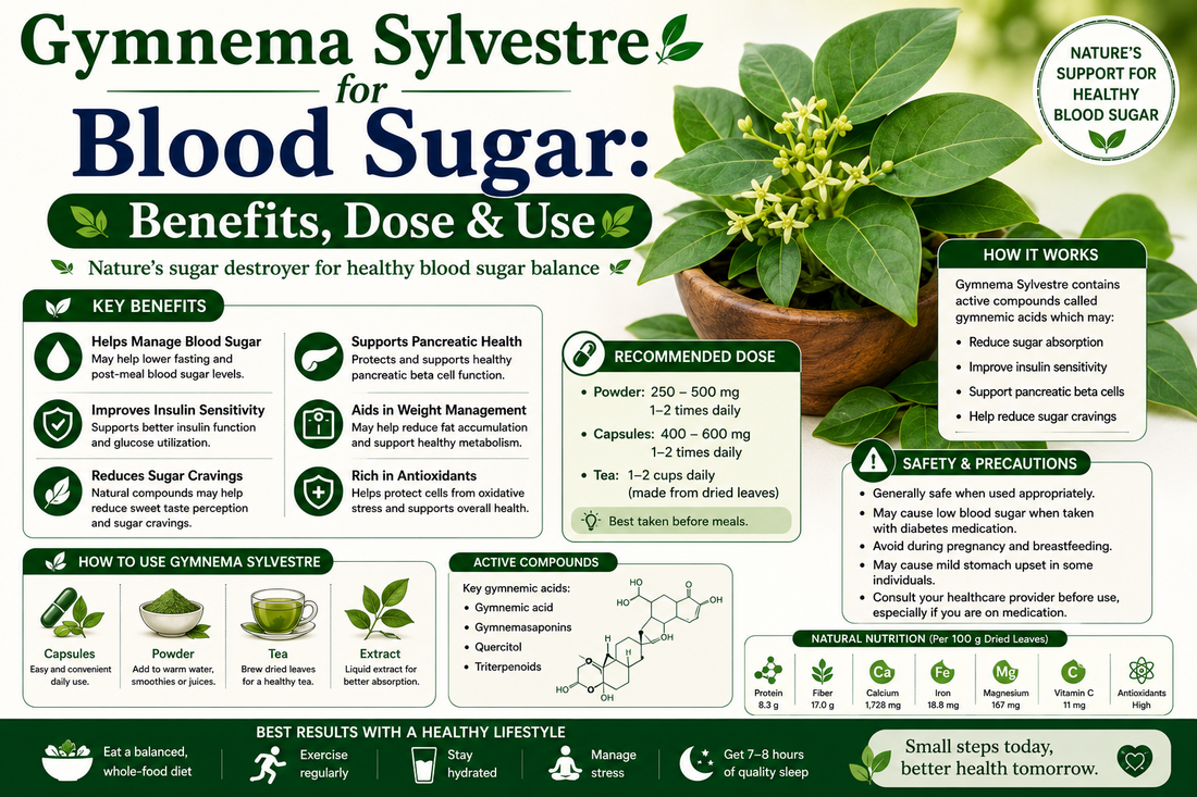 Gymnema Sylvestre for Blood Sugar: Benefits, Dose & Use