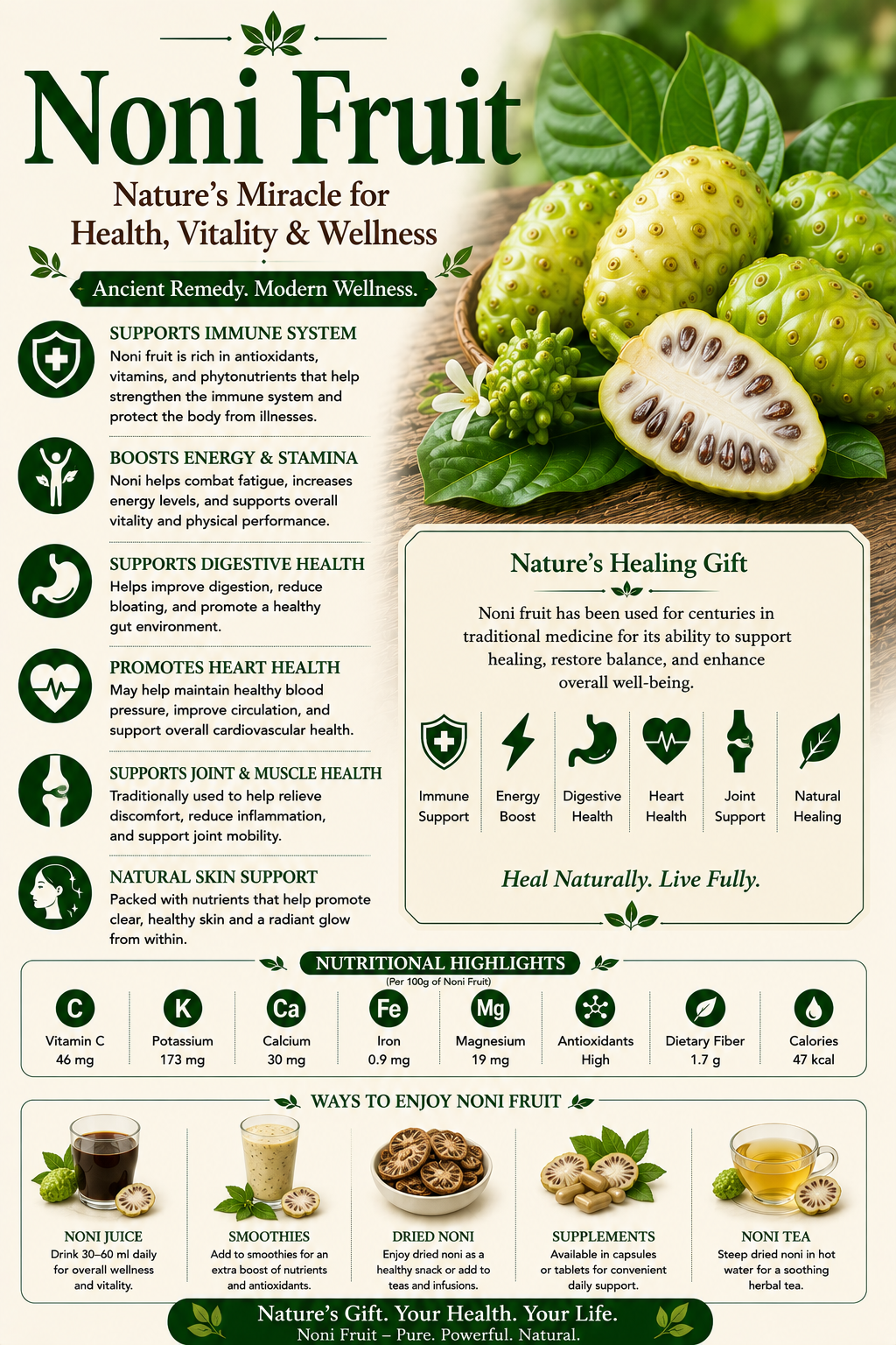 Noni Fruit natural remedy benefits uses side effects immune support and wellness guide
