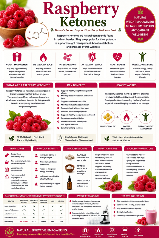 Raspberry Ketones: Benefits, Uses, Side Effects & Safety Guide