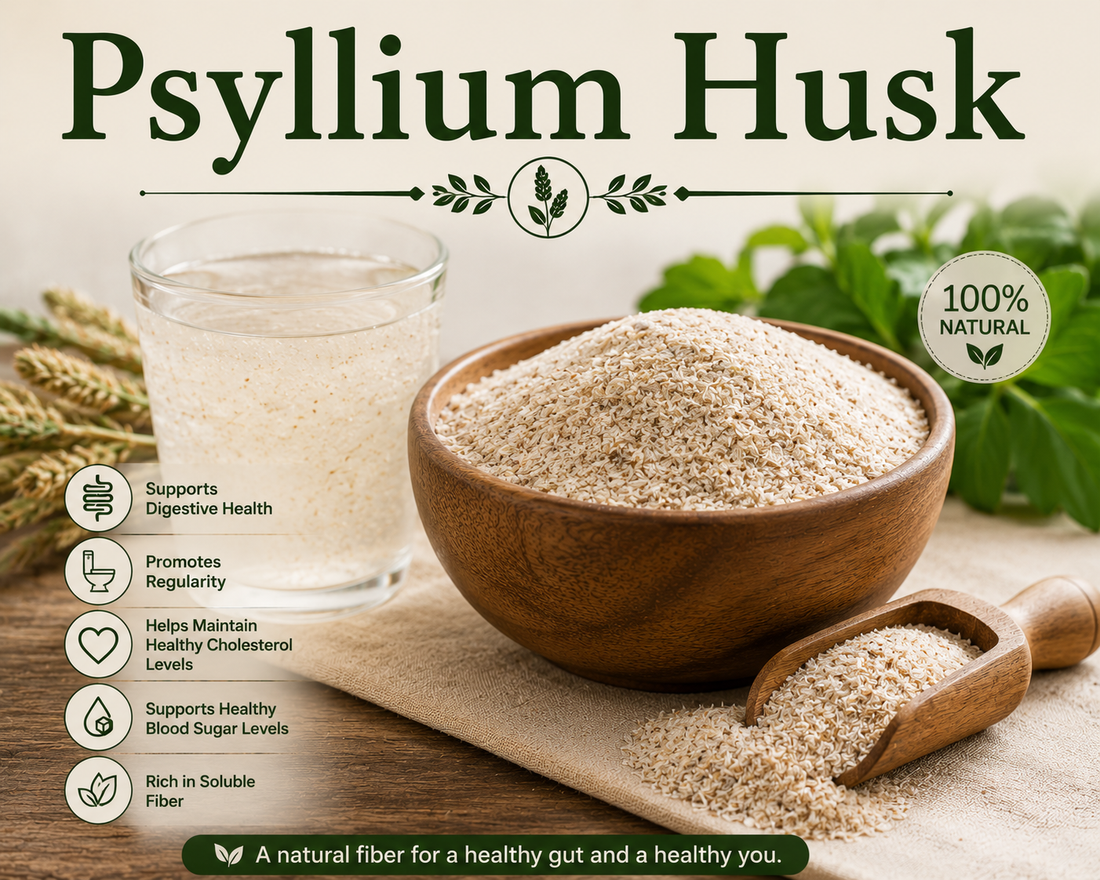 Psyllium Husk benefits uses side effects digestive wellness gut health and fiber gu