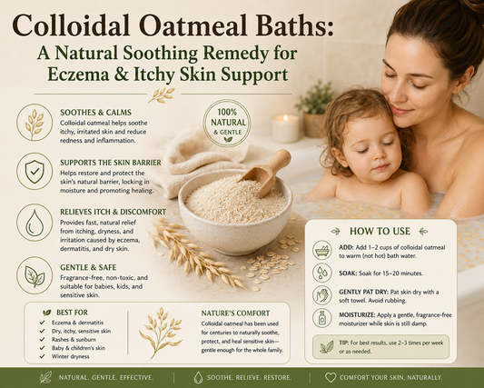 Colloidal Oatmeal Baths: A Natural Soothing Remedy for Eczema & Itchy Skin Support