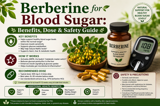 Berberine for Blood Sugar: Benefits, Dose & Safety Guide