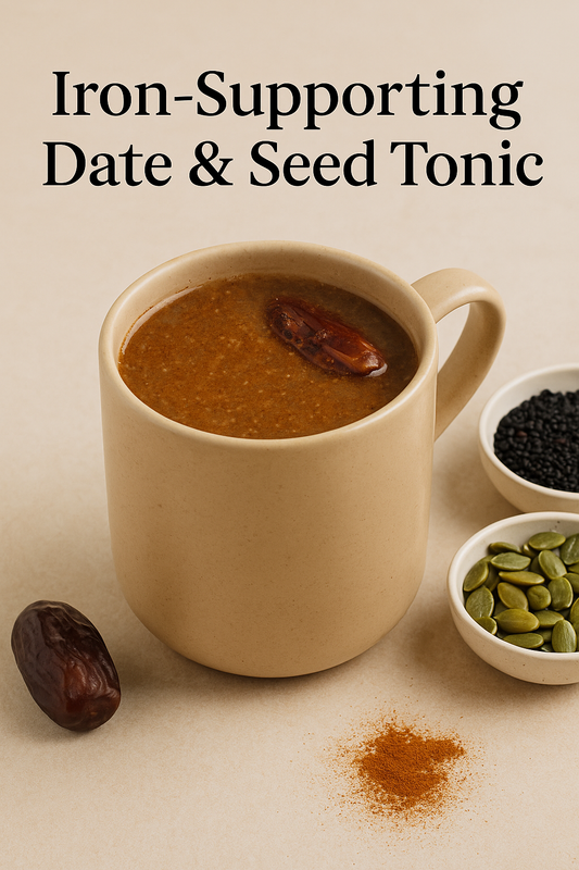 Iron-Supporting Date & Seed Tonic (No Blender)