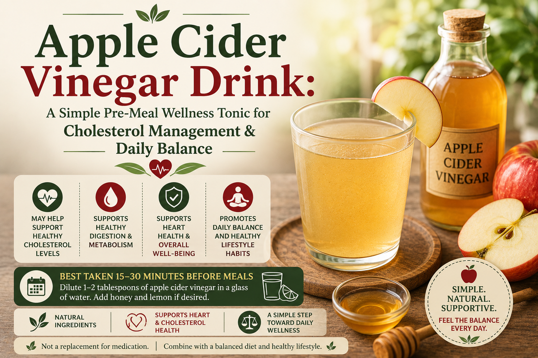 Apple Cider Vinegar Drink: A Simple Pre-Meal Wellness Tonic for Cholesterol Management & Daily Balance