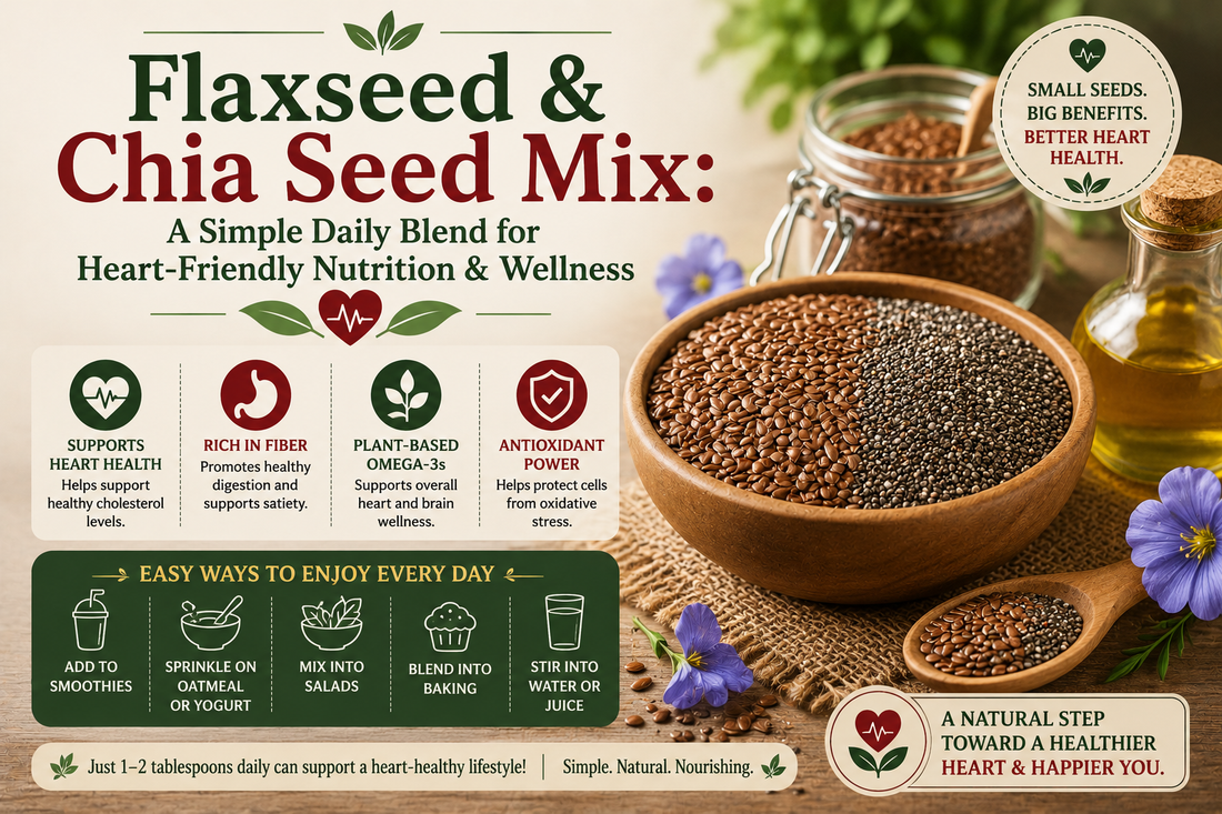 Flaxseed & Chia Seed Mix: A Simple Daily Blend for Heart-Friendly Nutrition & Wellness