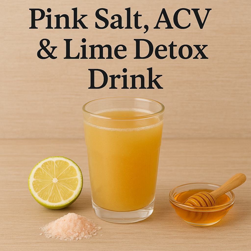 Pink Salt, ACV & Lime Detox Drink For Weight Lost