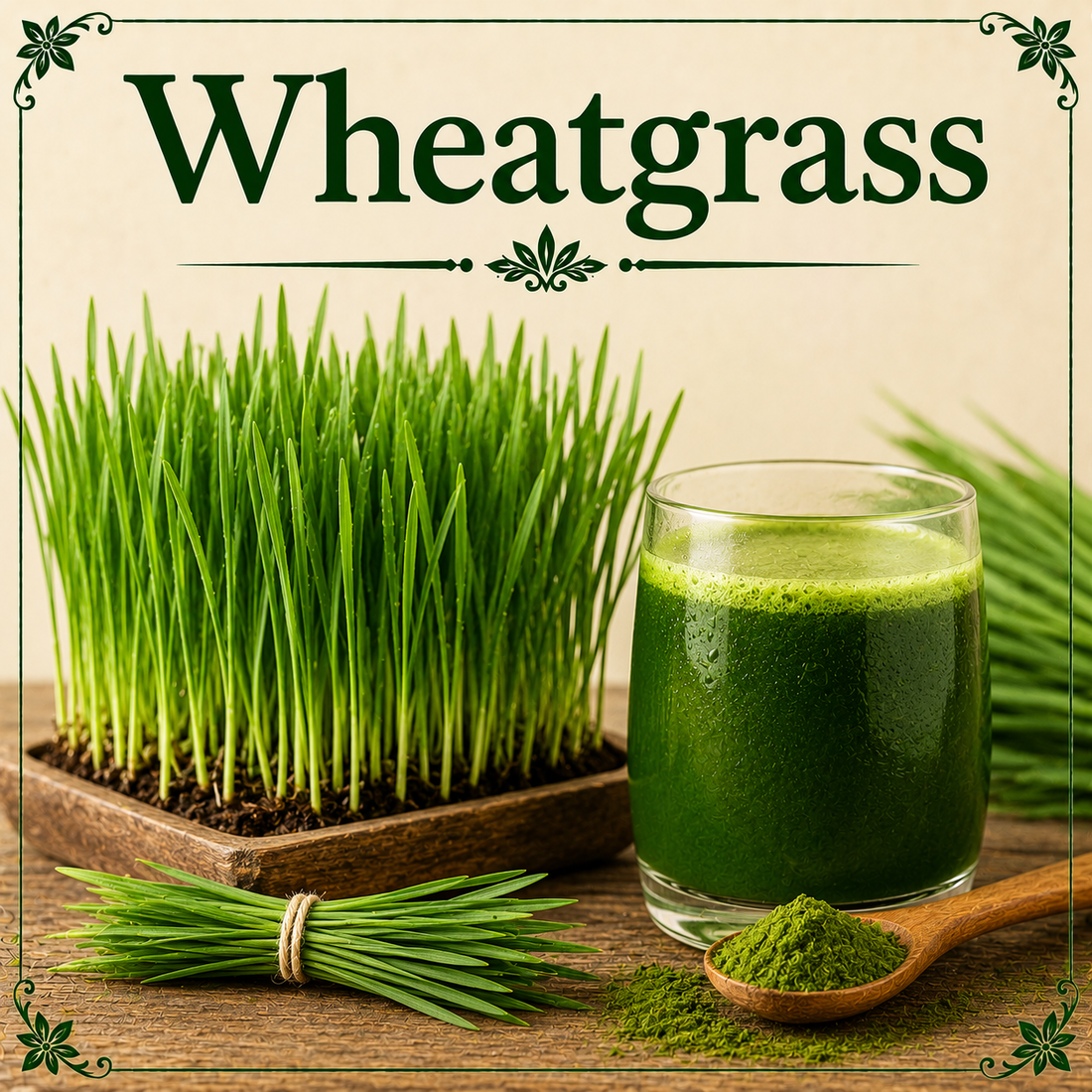 Wheatgrass benefits uses side effects chlorophyll nutrition and superfood wellness guide